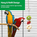 2 Pcs Chain Clauses Bird Cage Food Holder Stainless Steel Parrot Fruit & - Image 4