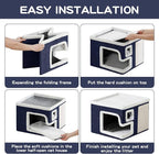 Cat Houses for Indoor Cats, Covered Cat Cave Bed - Image 6