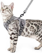 Cat Harness and Leash Set Escape Proof Tactical Small Kitten Harness Emotional by pangdi