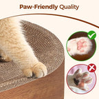 ComSaf Cat Scratcher Bed, Durable Cat Scratching Board, Oval Cat Scratch Pad - Image 4