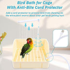 Automatic Bird Bath with Pump, Parrot Bathtub with Anti-Bite Cord Protector - Image 6