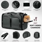 Dog, Cat Carrier for Pets Up to 15 Lbs, Airline Approved Collapsible Soft-Sided - Image 5
