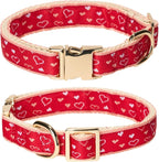 Woven Dog Collar with Metal Buckle Adjustable Jacquard Retro Dog Collars - Image 2