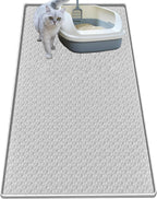 Cat Litter Mat for Litter Box, Silicone Large Cat Litter Trapping Mat by Jacooxi