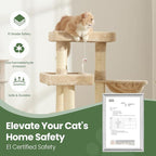 Cat Tree, 50.31-Inch Cat Tower for Indoor Cats, Cat House - Image 7