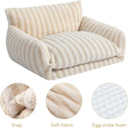 Hollypet Cat Bed Fluffy Plush Mutifuctional Double-Layer Soft Pet Couch - Image 5