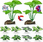 10-Pack Betta Fish Tank Decorations Silk Aquarium Plants by UreverFins