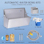Automatic Water Dispenser for Dog, 2.1 Gallon Dog Water Bowl Dispenser for - Image 3