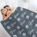 Personalized Paw Print Dog Blanket - Image 5