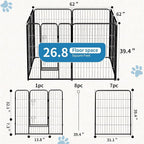 NEWBULIG Dog Playpen 8 Panels 40" Height Foldable Heavy Duty Metal Dog Exercise - Image 3