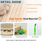 Cat Scratcher with Natural Sisal Pad, 3-in-1 Cat Scratching Board, 2-Tier - Image 4