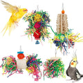 Foraging Toys Parakeet Chewing Hanging Toy Shredded Paper Bird Cage Accessories by lovyoCoCo