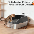 Stainless Steel Litter Box | Metal Kitty Litter Box - Image 5