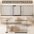 WAOWAO Baby Gate 85.83-95.24" Extra Wide Pressure Mounted Walk Through Swing - Image 2