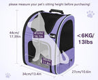 Pecute Cat Backpack Carrier Expandable, Pet Backpack - Image 2