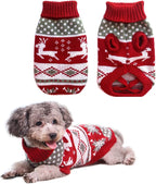 Vehomy Dog Christmas Sweaters Pet Winter Knitwear Xmas Clothes Classic Warm by Vehomy
