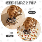 Dog Food Mat for Pet Cat Food Mat, Mushroom Absorbent Quick Dry Dog Bowl Mats - Image 3