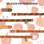 Unique Style Paws Pumpkin Kitten Collar, 2 Pack Halloween Cat Collar - Image 4