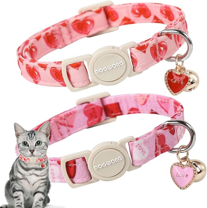 Cat Collar, 2 Pack Cat Collars Breakaway by DOGWONG