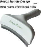 Pet Deshedding Tool with Curve Blade, Cat Grooming Brush, Tight V-shaped Teeth - Image 5