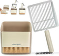 Metal Cat Litter Scooper with Holder, Stainless Steel Metal Litter Scoop by Accesfire