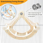 Bird Perch Toy, Interactive Rocking Parakeet Toys and Perches, Wooden Exercise - Image 2