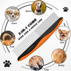 3PCS Pet Grooming Rake & Metal Comb & Flea Comb - Image 4