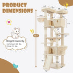 SHA CERLIN 81in Multi-Level Tall Cat Tree Tower - Image 2