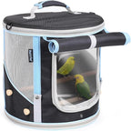 Small to Medium Bird Travel Carrier Cage, Portable Parrot Parakeet Cockatile by halinfer
