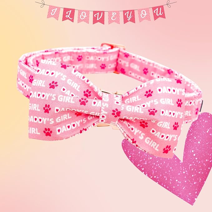 Lionheart glory Dog Bow Collar Valentine's Day Dog Collar - Image 3