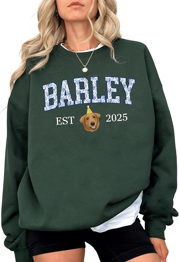 Custom Pet Sweatshirts with Photo and Name, Personalized Dog Sweatshirt - Image 5