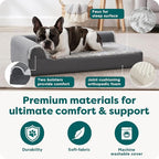 FurHaven Orthopedic Dog Bed for Medium Dogs, L-Shaped Chaise Mattress - Image 5