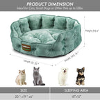 ClevaHome Upgrade Plush Faux Fur Cat Bed - Image 5