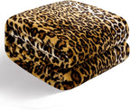 Bnuitland Leopard Print Fleece Flannel Throw Blanket, 300 GSM Double Sided - Image 4