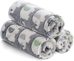 1 Pack 3 Blankets Super Soft Fluffy Premium Cute Elephant Pattern Pet Blanket - Image 6