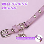 EXPAWLORER Leather Cat Collar for Girl Boy- Adjustable Pet Collar - Image 5