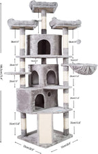 Hey-brother XL Size Cat Tree, 73.4 inch Cat Tower - Image 7