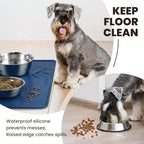VIVAGLORY Dog Food Mat Flexmat Dog Bowl Mat, Placemat Food Tray - Image 2