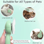 GJEASE Cat Grooming Glove Brush, Self-Cleaning Slicker Pet Brush - Image 4