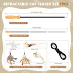 ROSAUI Cat Teaser Wand Toys, Interactive Bird Toys - Image 2