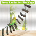 BNOSDM Wooden Bird Ladders Parrot Bridge Rope Ladder Bird Toy Pet Climbing - Image 6