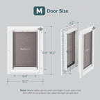 Baboni 3-Flaps Pet Door for Interior and Exterior Doors, Durable Plastic Frame - Image 4