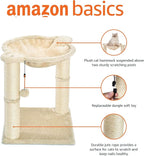 Amazon Basics Cat Tower with Hammock Bed and Scratching Post - Image 2