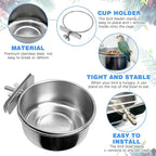Tfwadmx Bird Feeding Dish Cups Parrot Food Bowl Clamp Holder Coop Cup - Image 3