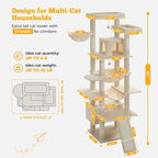 81" Heavy Duty Cat Tree for Large Cats up to 20lbs - Image 7