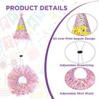 Dog Birthday Bandana with Hat and Dress Girl Set Puppy Birthday Party Supplies - Image 3