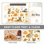 Fall Dog Pet Feeding Mat Autumn Pumpkin Design Food Mat - Image 6