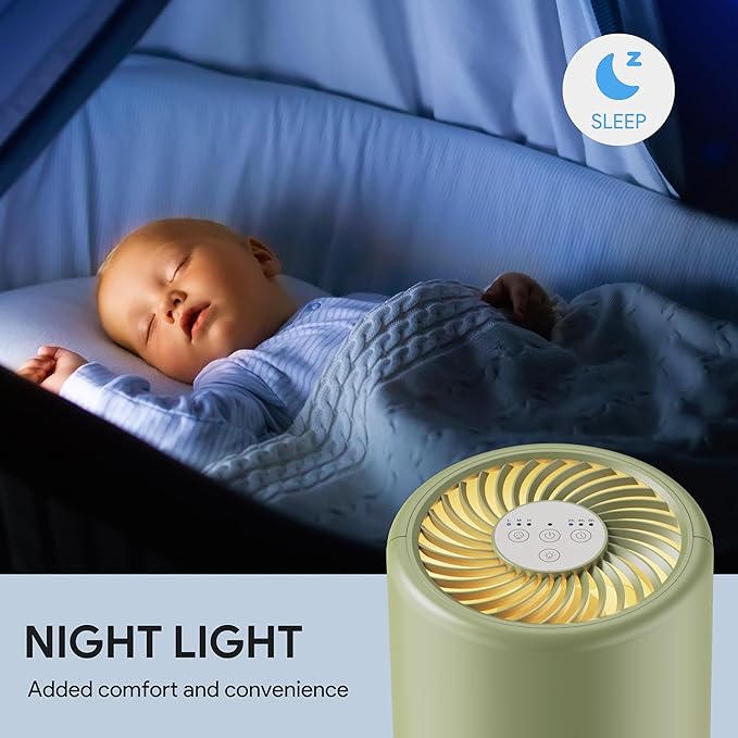 FULMINARE Air Purifiers for Home Bedroom H13 HEPA Air Purifier, 3 Speeds - Image 6