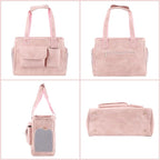 Dog Carrier Purse, Fashion Leather Pet Carrier Bag, Airline Approved Soft Sided - Image 4
