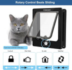 CEESC Medium Cat Door for Interior/Exterior Door, Weatherproof, Rotary 4 Way - Image 5